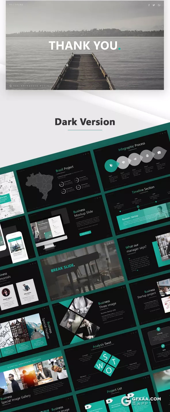 63页高逼格商务多用途ppt模板 10种主题配色 - 顶尖PPT