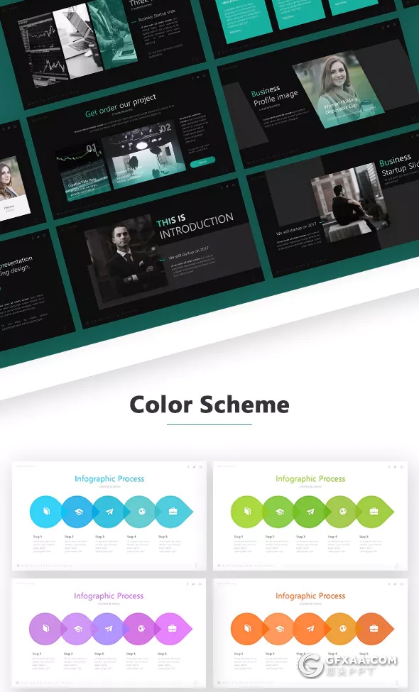 63页高逼格商务多用途ppt模板 10种主题配色 - 顶尖PPT