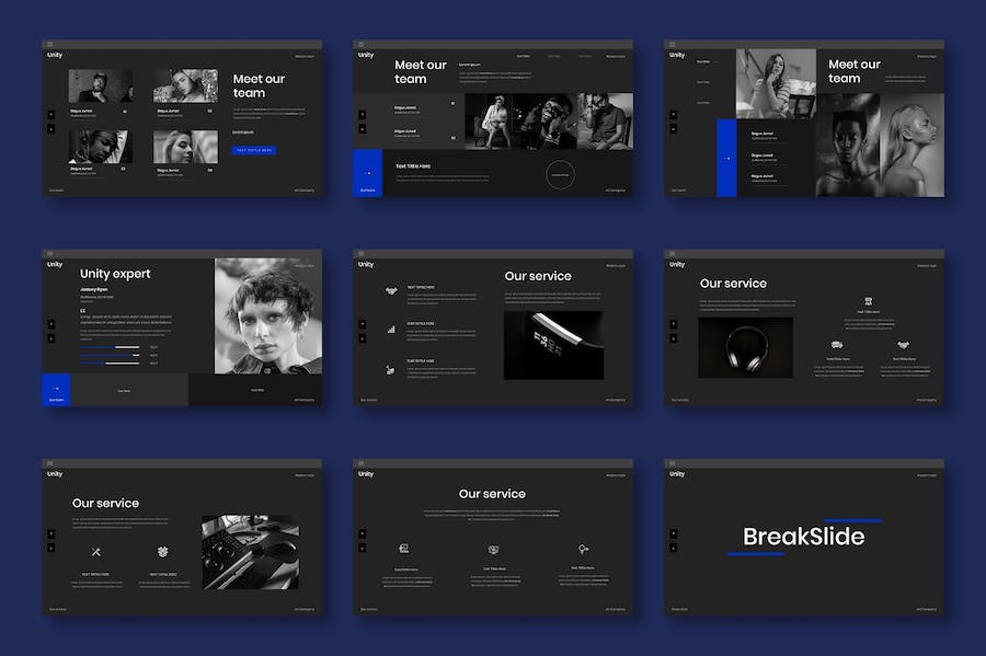 统一品牌商务企业服务介绍Keynote模板 - 顶尖PPT