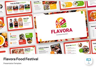 美食节主题keynote模板 - 顶尖PPT