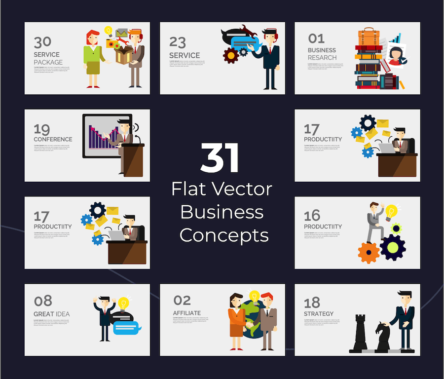 耳科医学图形插画信息展示PPT模板 - 顶尖PPT
