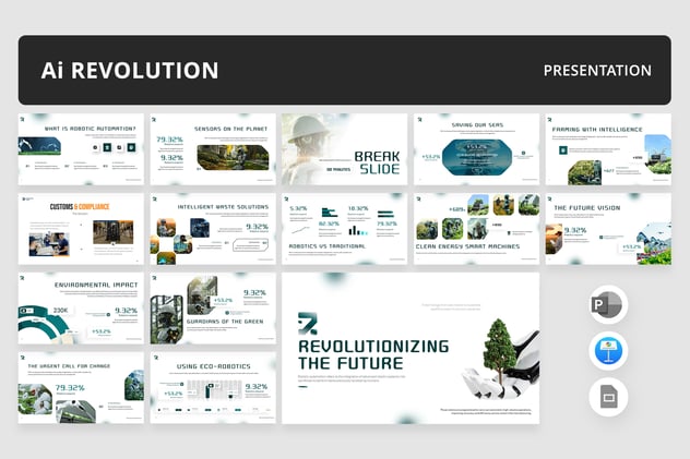 人工智能驱动机器人革命keynote模板 - 顶尖PPT