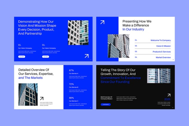 高端企业形象多维度展示公司简介PPT模板 - 顶尖PPT