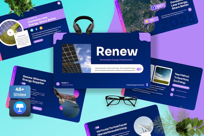 可再生能源绿色环保主题Keynote模板 - 顶尖PPT