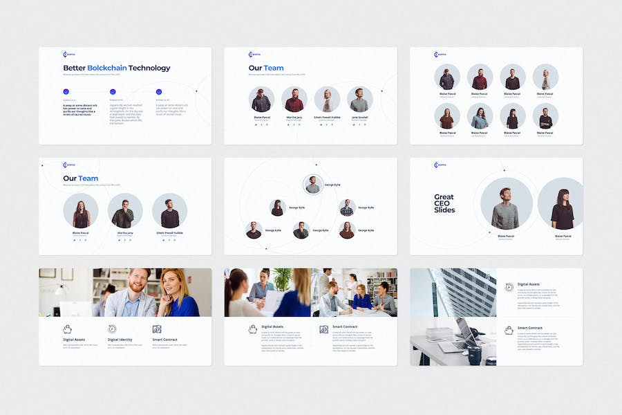 网络科技安全数字加密技术公司总结报告keynote模板 - 顶尖PPT