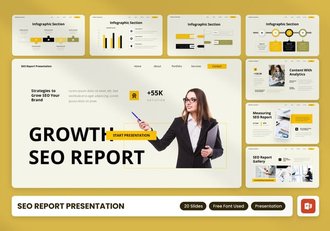 SEO报告数据分析PPT模板 - 顶尖PPT