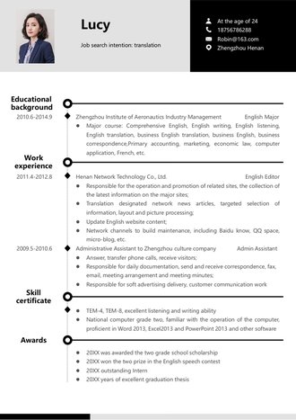 欧美大气英文简历模板 - 顶尖PPT