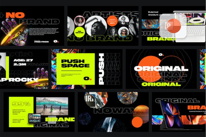 时尚杂志风格PPT模板 - 顶尖PPT