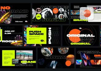 时尚杂志风格PPT模板 - 顶尖PPT