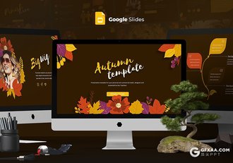 秋天秋叶创意图形多用途Google Slides模板 - 顶尖PPT