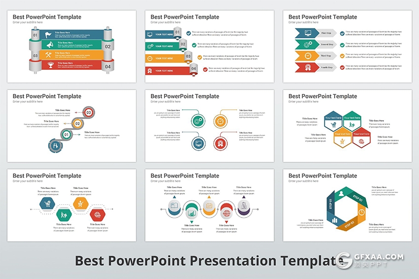 300页国外高端商务风格ppt神作 11种主题配色3种尺寸比例 - 顶尖PPT