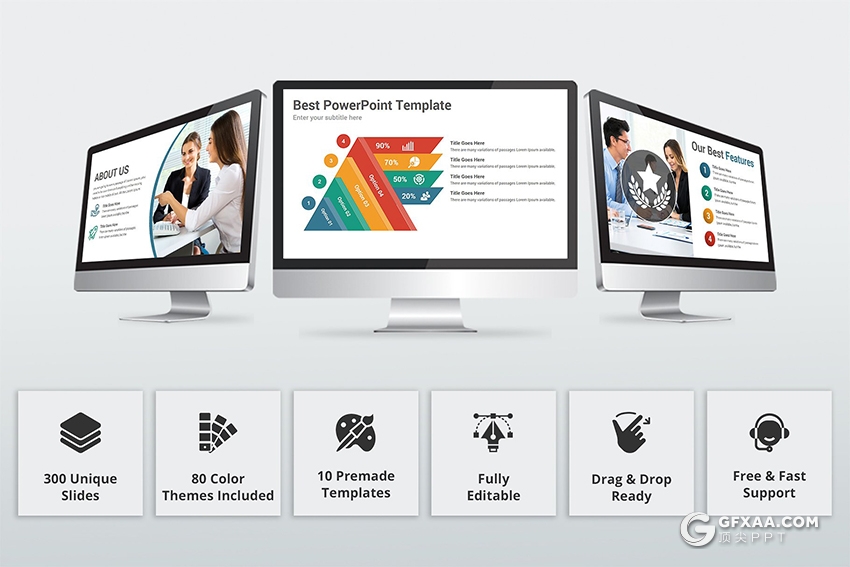 300页国外高端商务风格ppt神作 11种主题配色3种尺寸比例 - 顶尖PPT