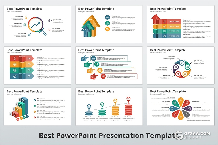 300页国外高端商务风格ppt神作 11种主题配色3种尺寸比例 - 顶尖PPT
