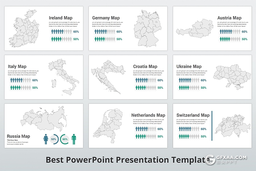 300页国外高端商务风格ppt神作 11种主题配色3种尺寸比例 - 顶尖PPT