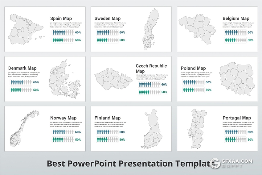 300页国外高端商务风格ppt神作 11种主题配色3种尺寸比例 - 顶尖PPT