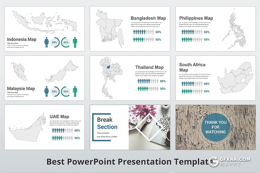300页国外高端商务风格ppt神作 11种主题配色3种尺寸比例 - 顶尖PPT