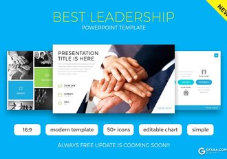 27页欧美扁平化商务风格PPT模板 - 顶尖PPT