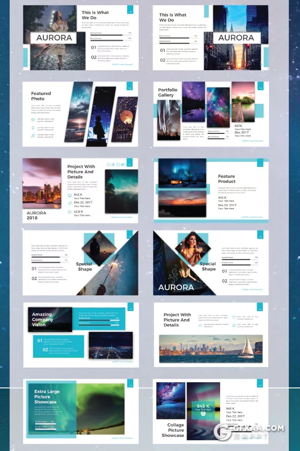 65页极简文艺唯美风格ppt模板 - 顶尖PPT