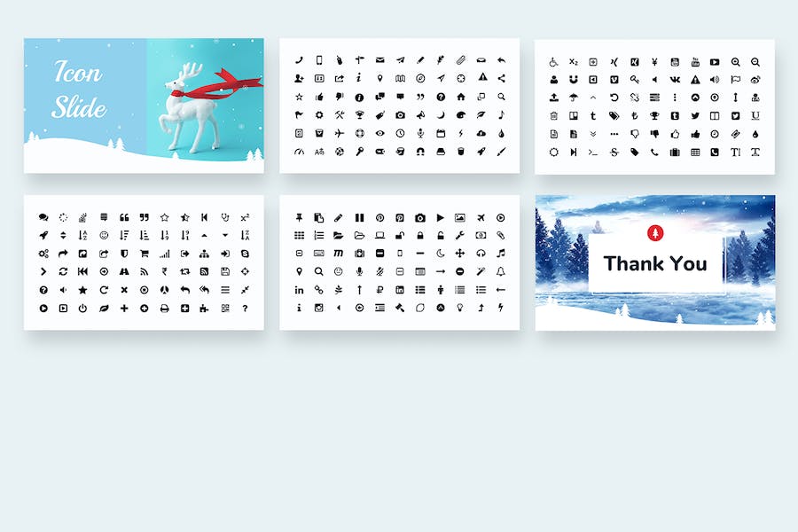 冬季下雪keynote模板 - 顶尖PPT