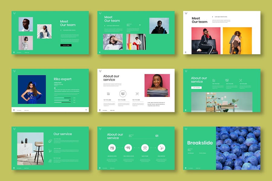 彩色图片拼贴商业计划书Keynote模板 - 顶尖PPT