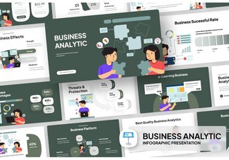 商业数据分析业绩信息图形Keynote模板 - 顶尖PPT