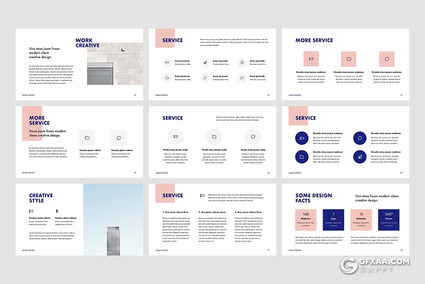 132页极简文艺风格商务多用途ppt模板 附赠20张文艺图片 - 顶尖PPT