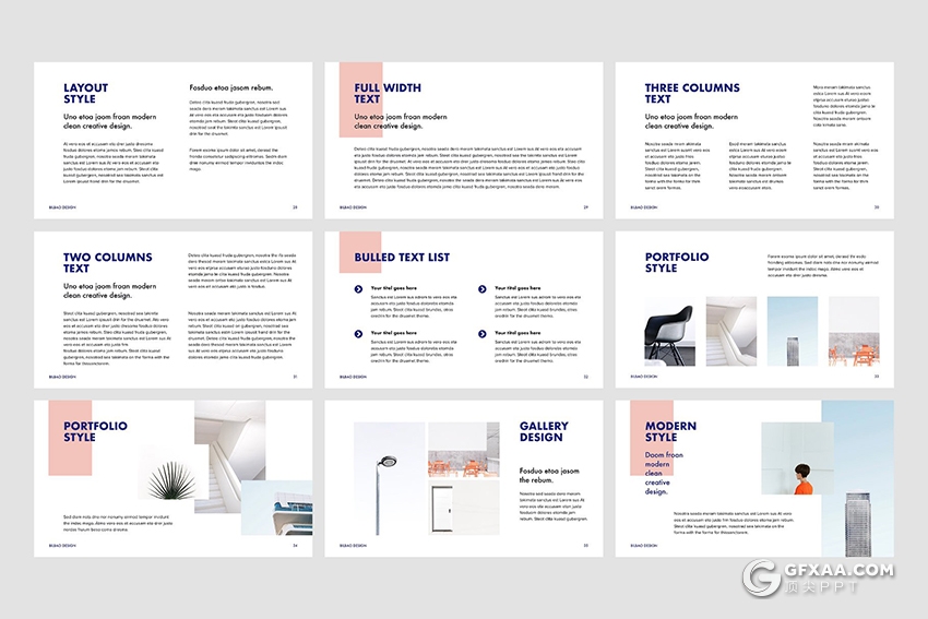 132页极简文艺风格商务多用途ppt模板 附赠20张文艺图片 - 顶尖PPT