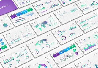 业务KPI关键指标数据可视化PPT模板 - 顶尖PPT
