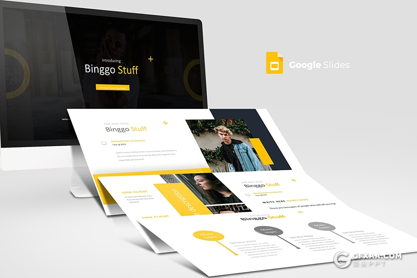 30页国外扁平化商务风格Google Slides模板 - 顶尖PPT