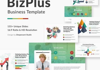 156页多配色卡通图形设计欧美商务keynote模板 - 顶尖PPT