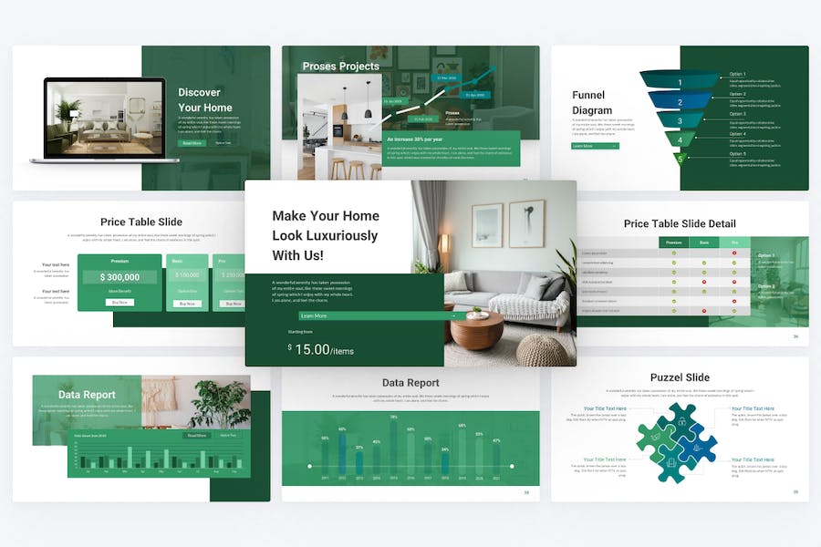 房地产介绍宣传室内设计展示通用keynote模板 - 顶尖PPT