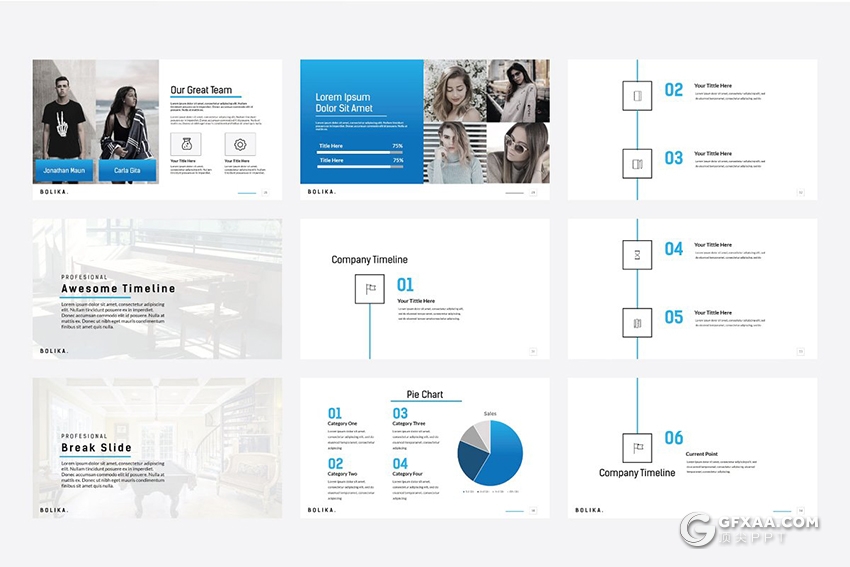 69页蓝色商务工作总结汇报ppt模板 - 顶尖PPT