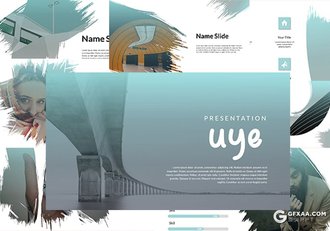 37页笔刷风格图片占位符keynote模板 - 顶尖PPT