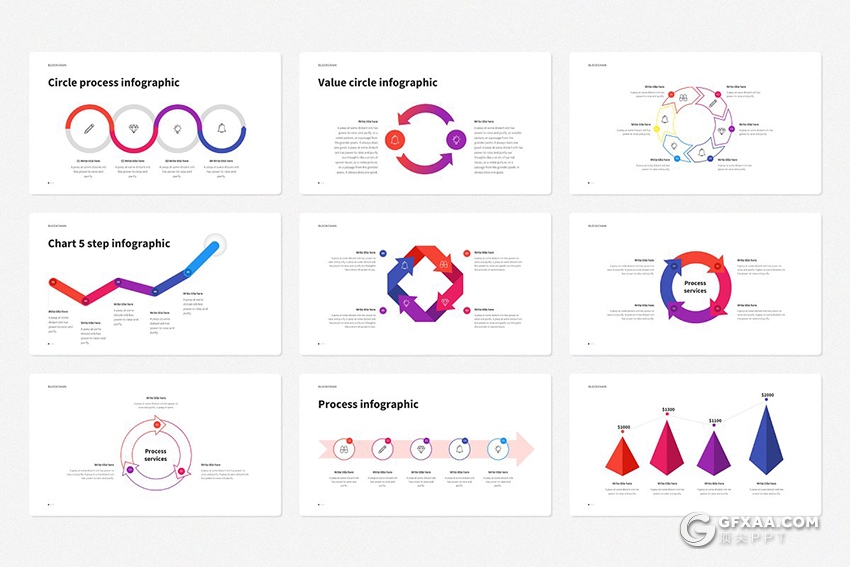 136页国外简约大气炫彩多用途keynote模板 - 顶尖PPT