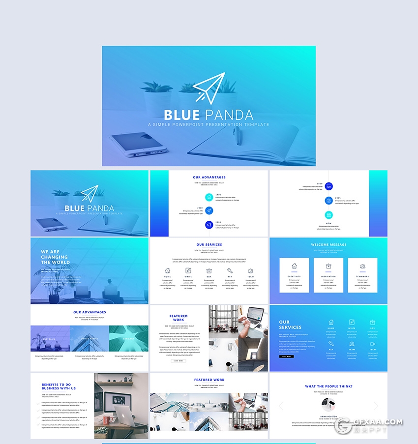 98页高端商务公司介绍工作总结汇报PPT模板 - 顶尖PPT