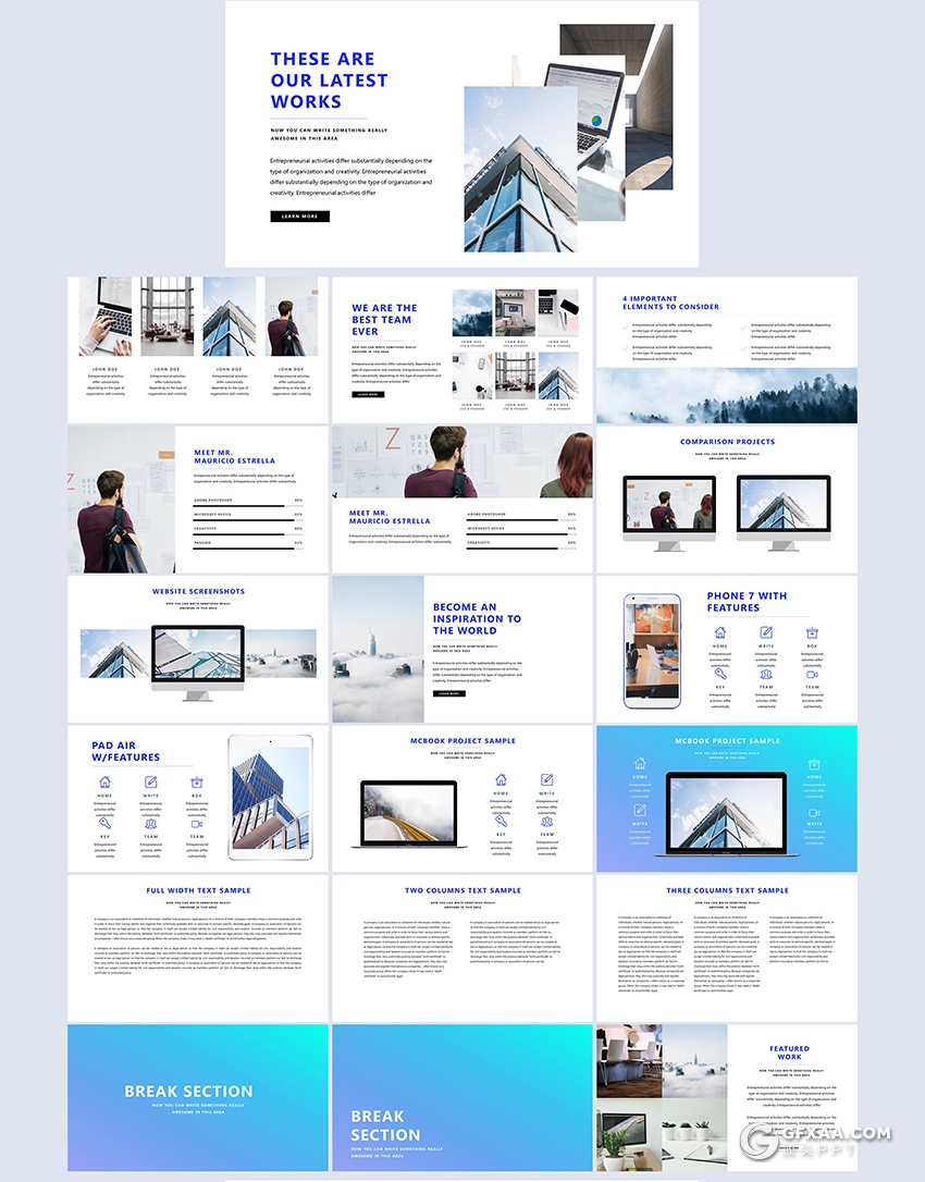 98页高端商务公司介绍工作总结汇报PPT模板 - 顶尖PPT