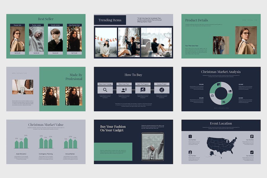 扁平化时尚圣诞节文化宣传活动策划keynote - 顶尖PPT