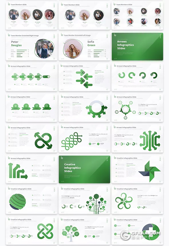 213页精美图形设计高逼格商务ppt模板 10种主题配色 - 顶尖PPT