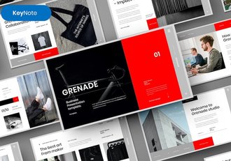 创意爆炸式商务项目路演推介Keynote模板 - 顶尖PPT