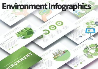 绿色环保保护环境地球主题演讲信息图表keynote模板 - 顶尖PPT