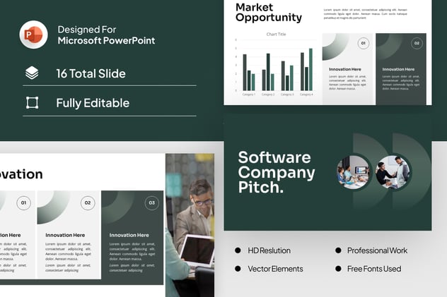 软件公司推介PPT模板 - 顶尖PPT