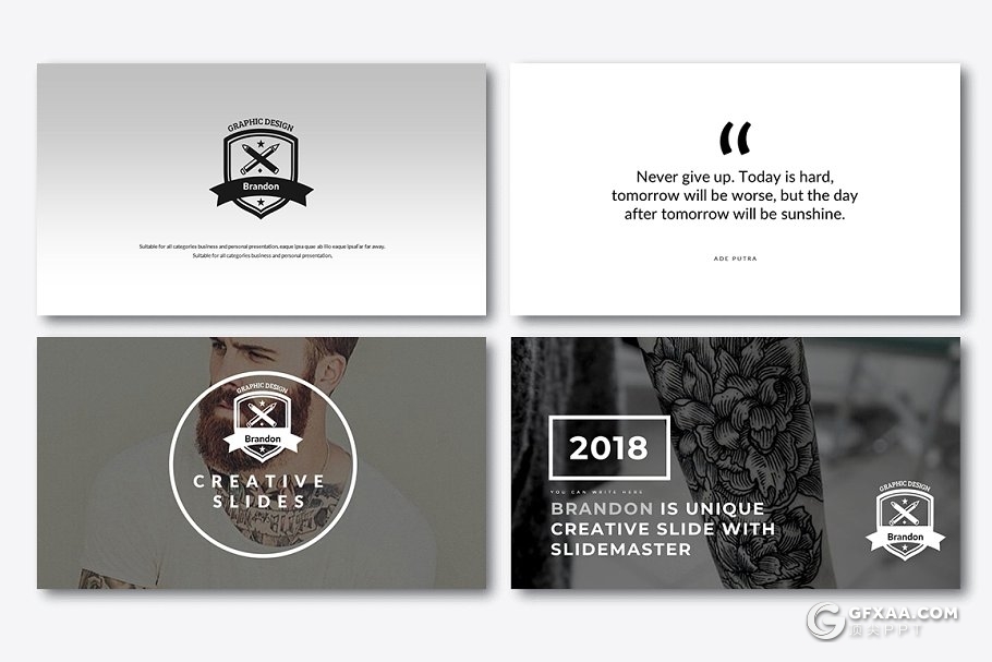 40页黑色男人装时尚潮流展示ppt模板 - 顶尖PPT