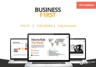 21页扁平化商务工作总结汇报PPT模板 - 顶尖PPT