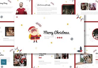 圣诞快乐创意设计展示Keynote模板 - 顶尖PPT