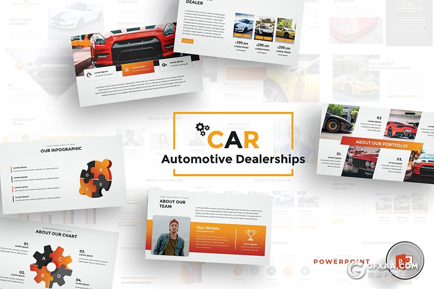 41页5种主题配色汽车营销展示PPT模板 - 顶尖PPT