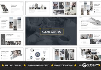 87页欧美风格团队人物介绍商务ppt模板 - 顶尖PPT