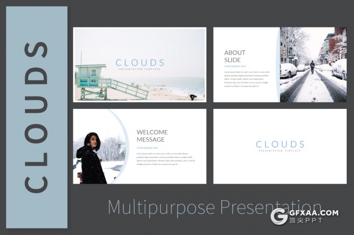 40页极简文艺风格PPT模板 - 顶尖PPT