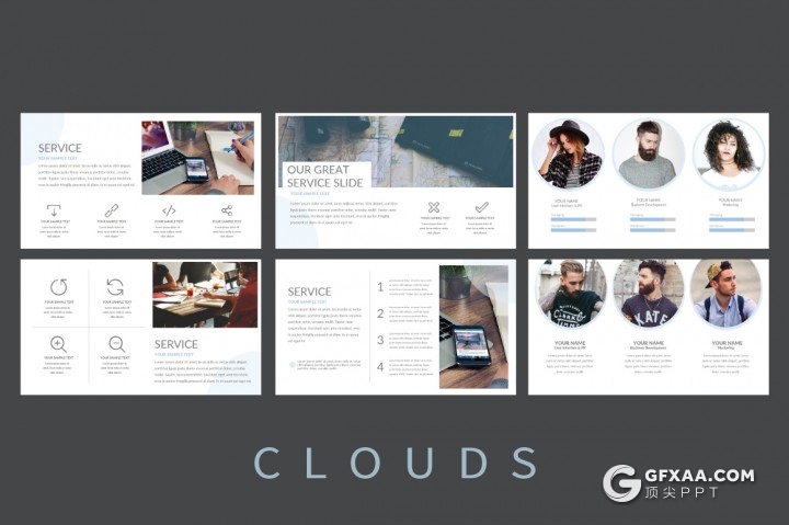 40页极简文艺风格PPT模板 - 顶尖PPT