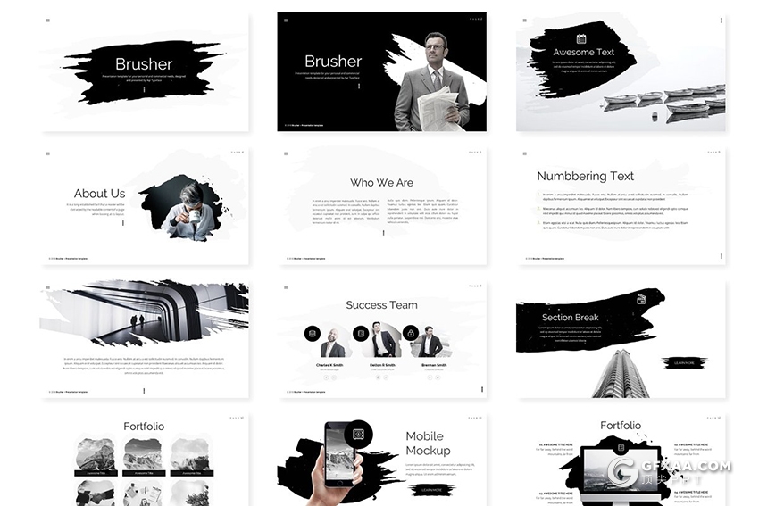 25页创意商务多用途keynote模板 6种主题配色 - 顶尖PPT