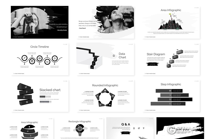 25页创意商务多用途keynote模板 6种主题配色 - 顶尖PPT
